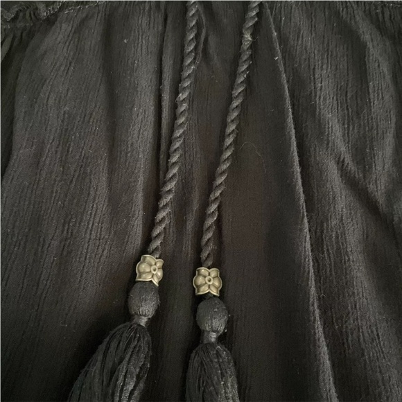 Knox Rose Black Boho High/Low Hem Top Size S - Picture 4 of 12